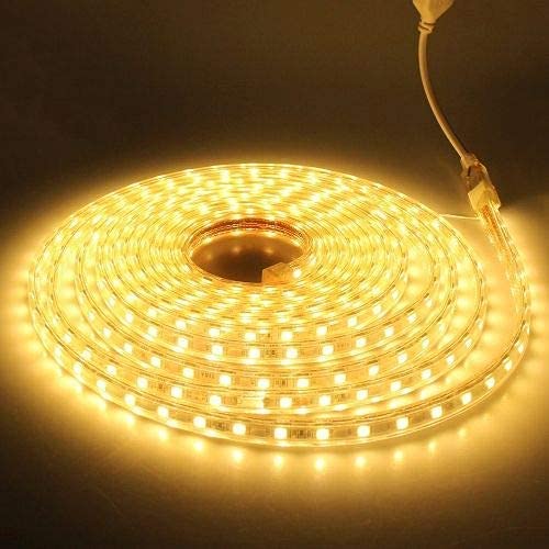 Gesto 5 Meter Rope LED Strip Lights | 120 LED/Mtr Waterproof Outdoor Lights for Balcony, Home Decor, Cove Light for False Ceiling | Flexible, Cuttable Strip Light for Diwali Decoration - Warm White