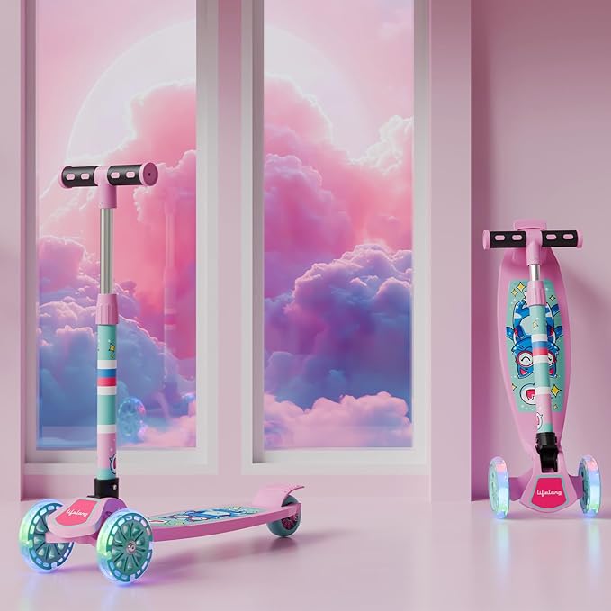 Lifelong LLKS14 Kick Scooter with Adjustable Height & LED Wheels (Max User Weight: 50kg) Kids Scooter