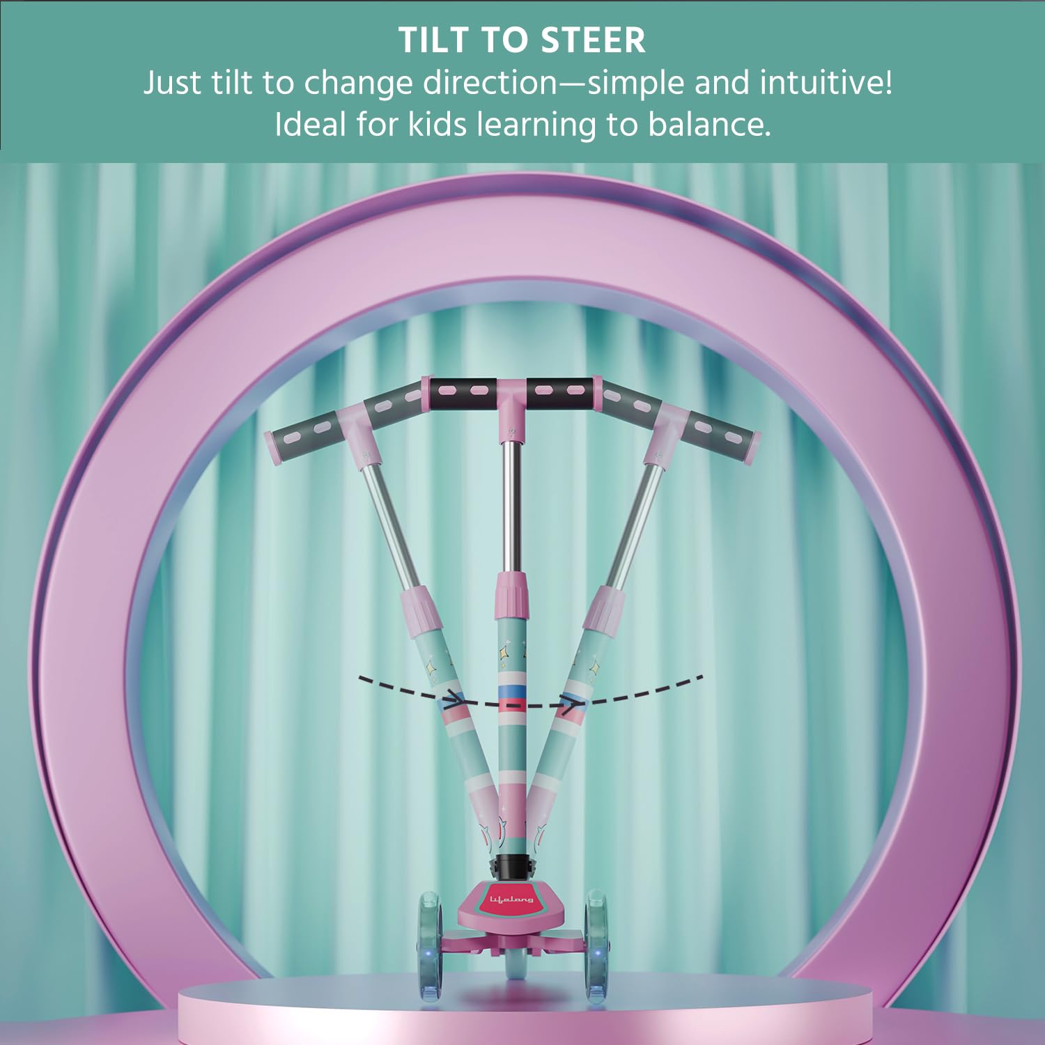 Lifelong LLKS14 Kick Scooter with Adjustable Height & LED Wheels (Max User Weight: 50kg) Kids Scooter