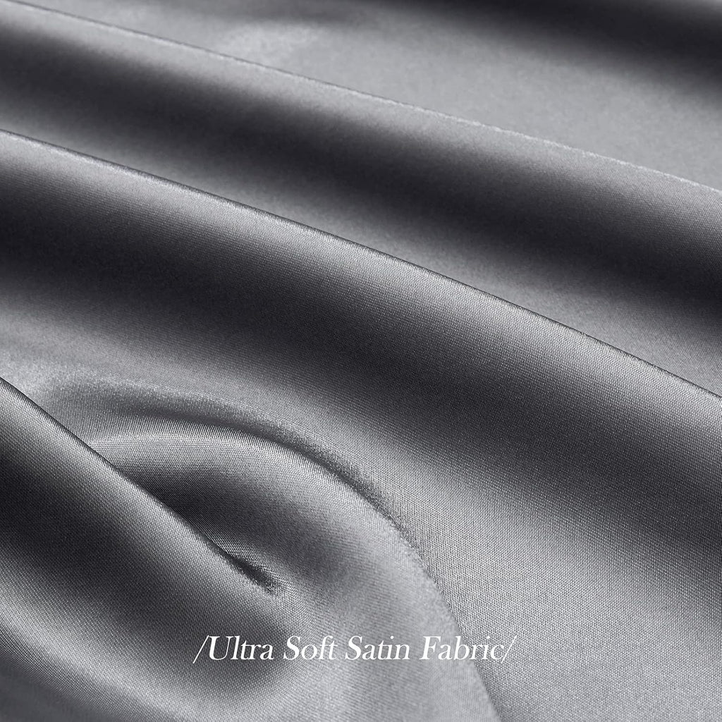 RAGGLE Set of 2 Satin Silk Pillowcase for Hair and Skin Standard Size 18"X 28" with Soft Breathable Smooth Cooling Pillow Covers for Sleeping or Pillow Protector (2, Brown)