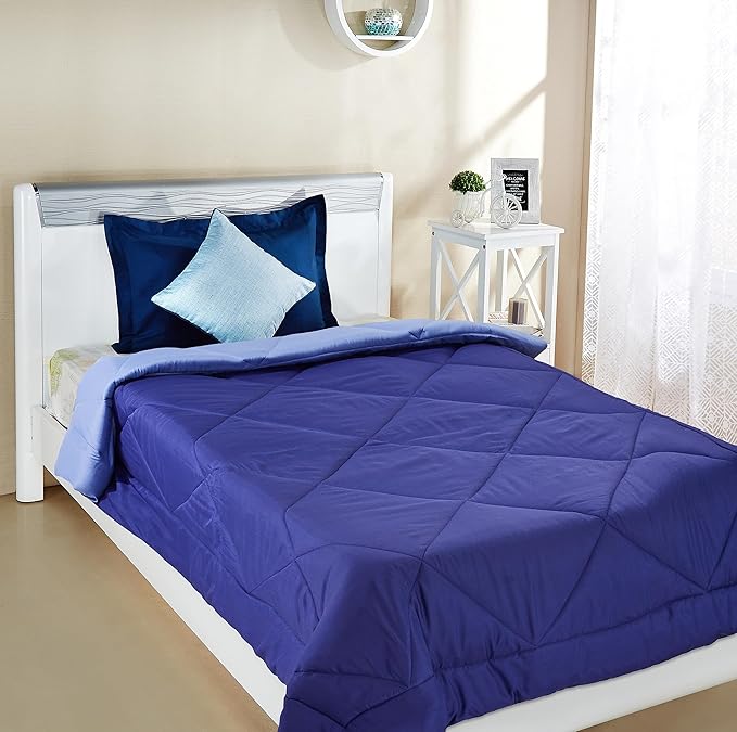 Solimo Microfibre Reversible Comforter, Single (Sandy Beige & Walnut Brown, 200 GSM), 50 TC