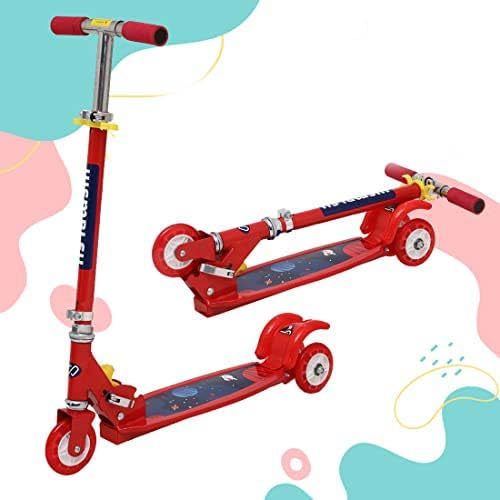 Kick Scooter for Kids 3 Wheels Steel Frame Large Foldable & Height Adjustable Handle Scooter